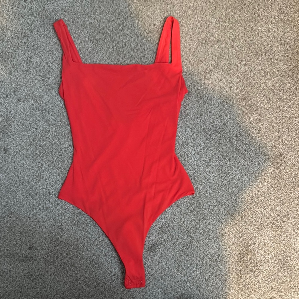 Red skims bodysuit